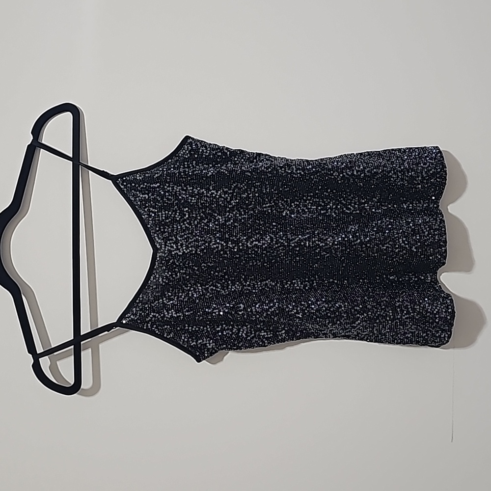 Black Sequin Top